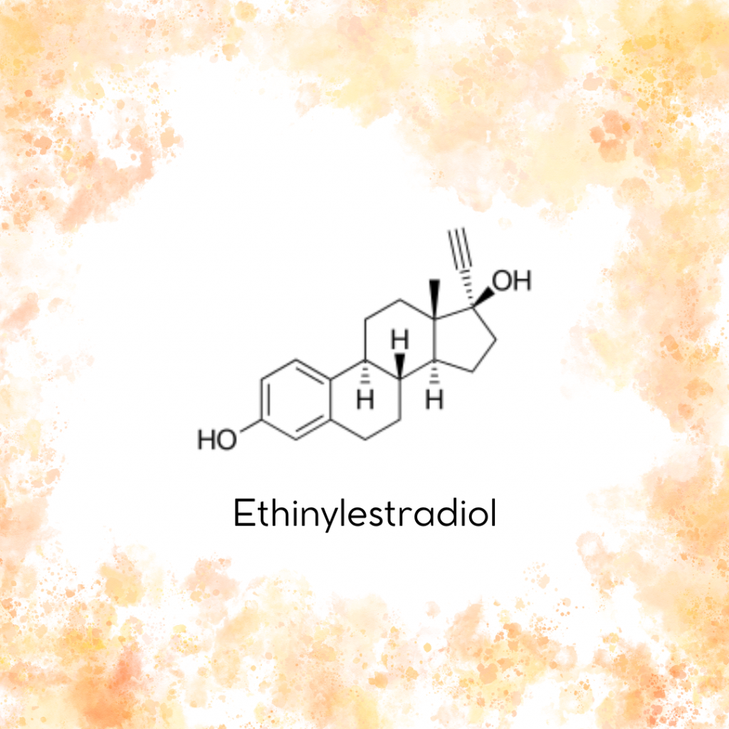chemische Struktur des Hormons Ethinylöstradiol