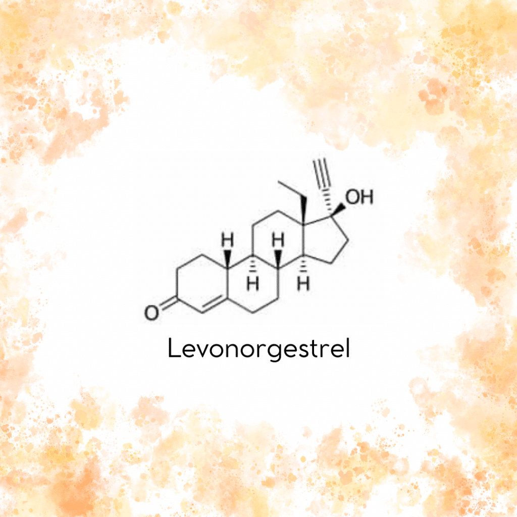Chemische Struktur des Hormons Levonorgestrel