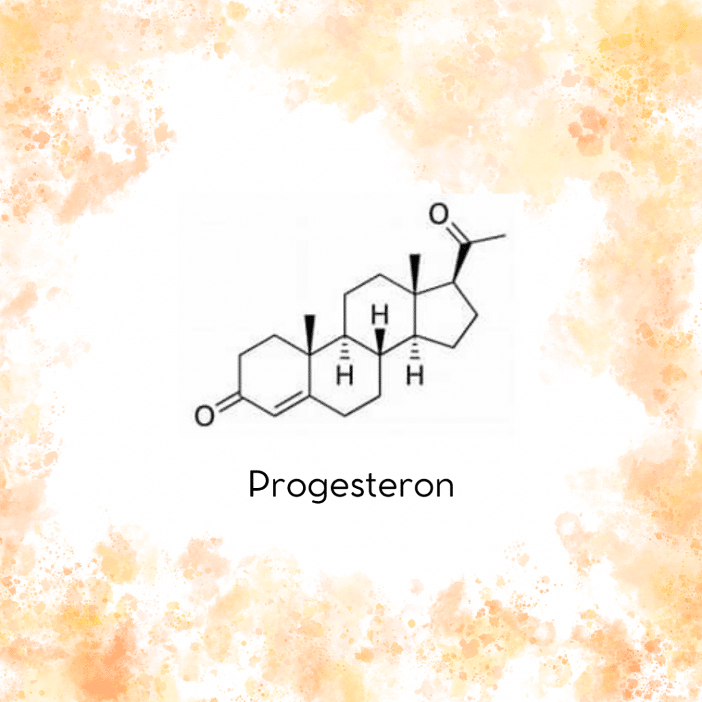 Chemische Struktur des Hormons Progesteron